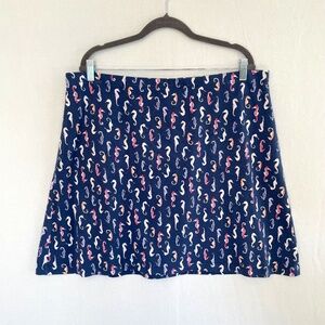 J. JILL Petites Size XLP Seahorse A-line Swing Mini Skirt Cotton Modal Blend
